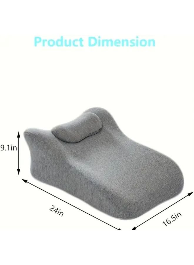 Gray Wedge Pillow For Side Stomach Sleeping Travel Office Noon Break - Image 4